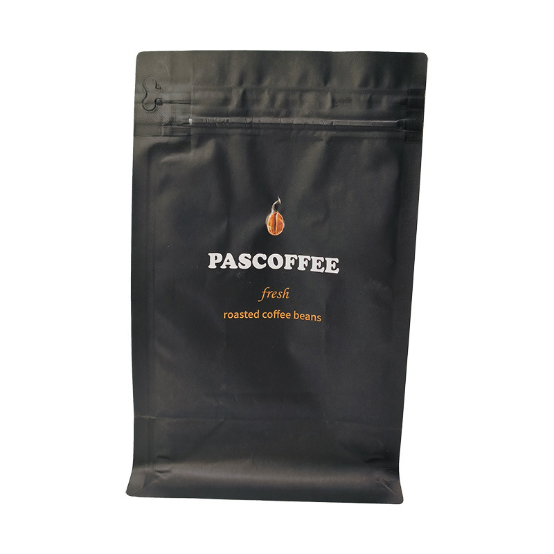 Customized 125g 250g 500g 1KG Packaging Bag Flat Bottom Stand Up Pouch Coffee Packaging