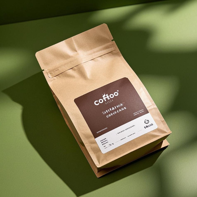 Original Paper Packaging Bag Square Bottom Coffee Beans Packaging With Valve