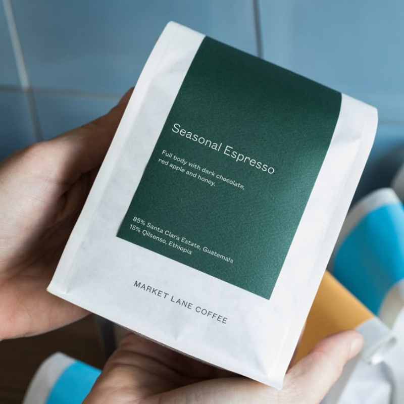 PLA Biodegradable Side Gusset Flat Bottom Custom Coffee Beans Packaging