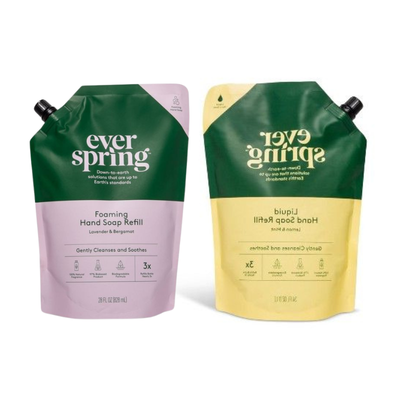 Custom Shaped 1L 2L Refill Stand up Liquid Soap Laundry Detergent Spout Pouches Bags