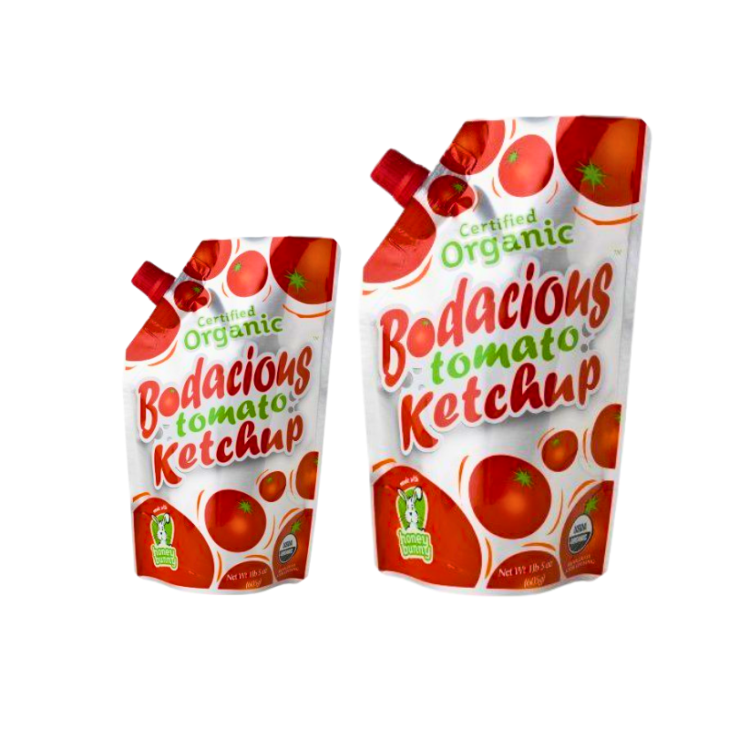 High Barrier Ketchup Packaging Bag Liquid Drink Spout Pouch With Resealable Nozzle