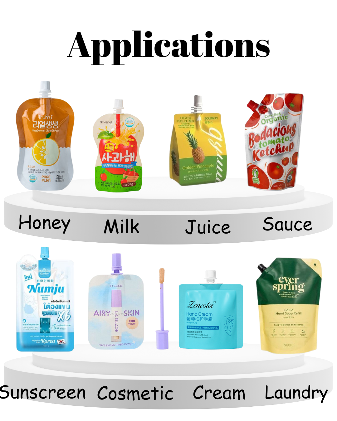 Custom Printing Flat Bottom Fruit Juice Packaging Spout Pouch Bags Custom Printing Flat Bottom Fruit Juice Packaging Spout Pouch Bags