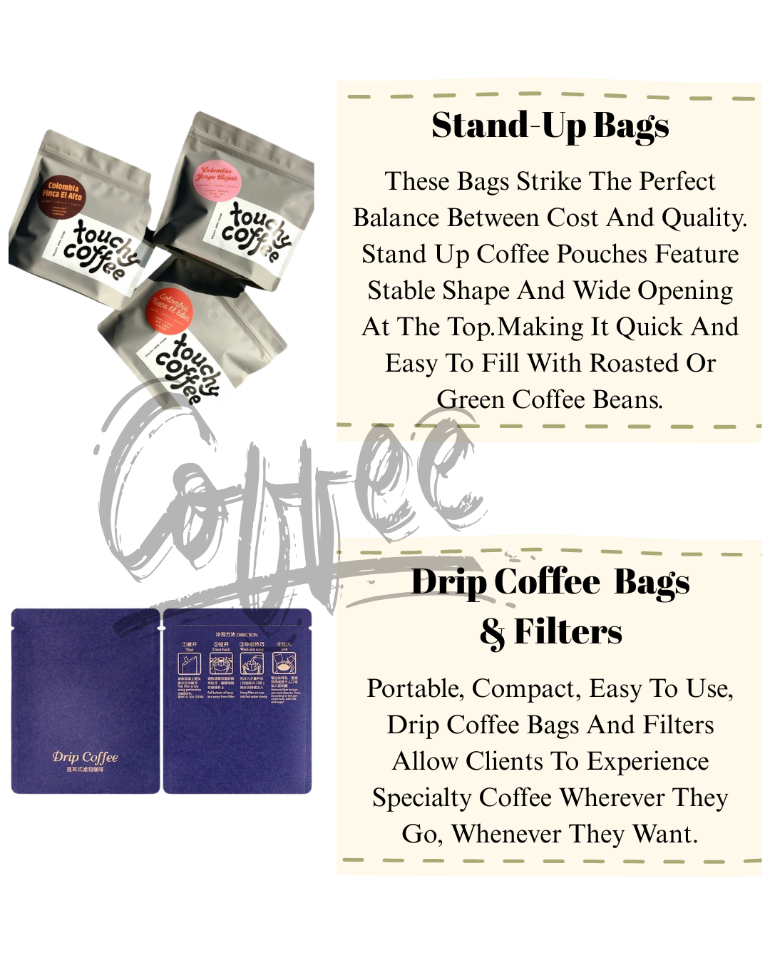 Custom Personalized Flat Bottom Zipper Doy Pack Bag Plastic Supplement Packaging for Coffee Bean Custom Personalized Flat Bottom Zipper Doy Pack Bag Plastic Supplement Packaging for Coffee Bean