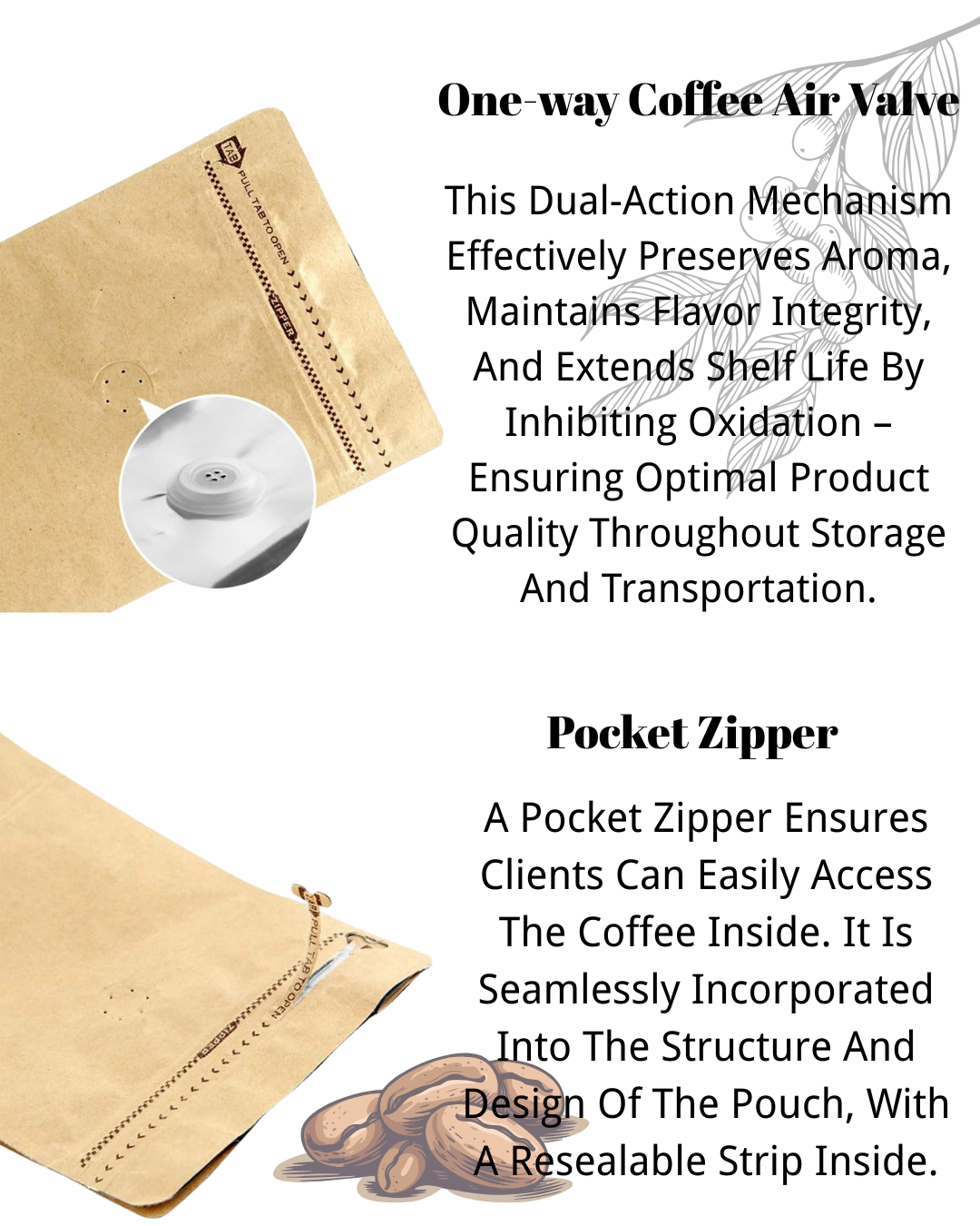 Custom Personalized Flat Bottom Zipper Doy Pack Bag Plastic Supplement Packaging for Coffee Bean Custom Personalized Flat Bottom Zipper Doy Pack Bag Plastic Supplement Packaging for Coffee Bean