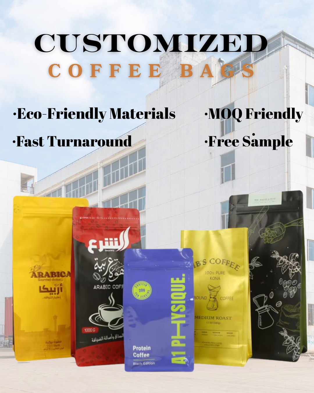 Custom Personalized Flat Bottom Zipper Doy Pack Bag Plastic Supplement Packaging for Coffee Bean Custom Personalized Flat Bottom Zipper Doy Pack Bag Plastic Supplement Packaging for Coffee Bean