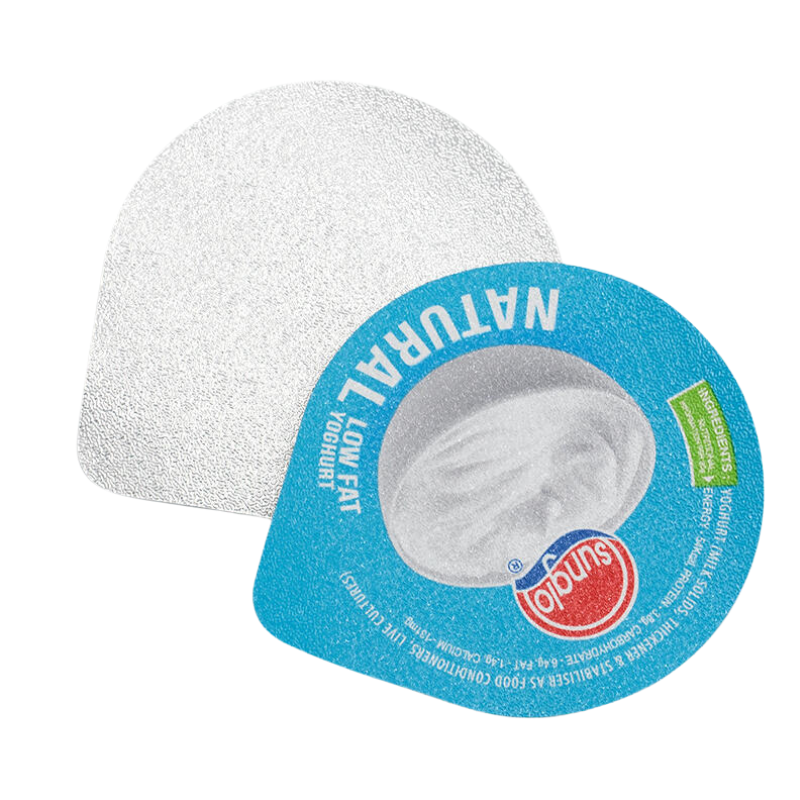 Printing Yogurt Tea Plastic Cups With Aluminum Foil Lid Film Roll Custom Printing Easy Peel Seal 