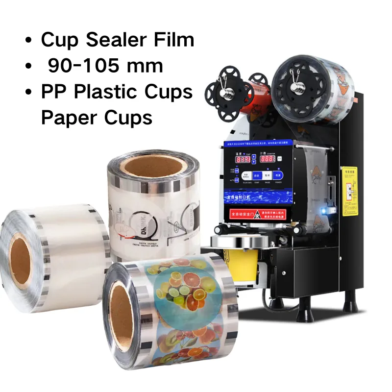 Custom Printed Cup Sealing Film | Logo Printed Roll Stock