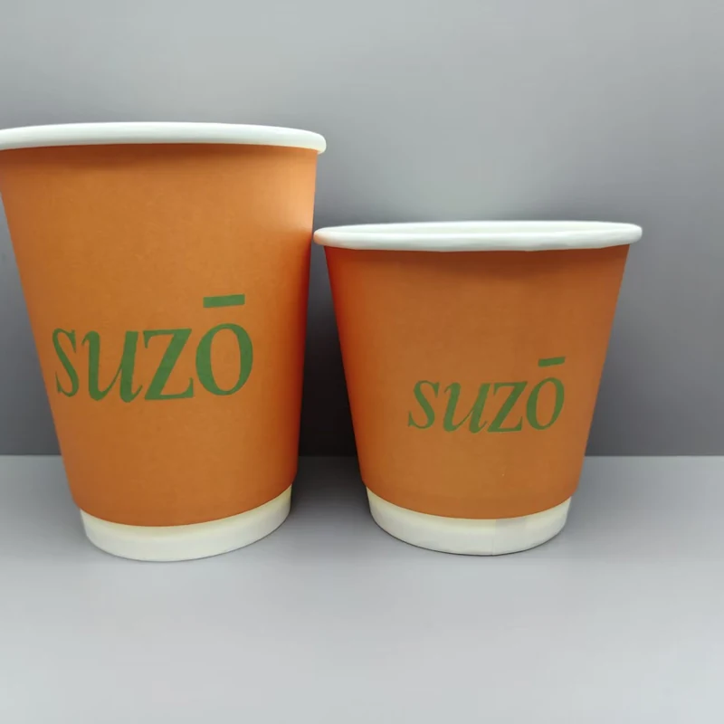 Double Wall Insulated Paper Cups – Custom Printed, No Sleeve Needed