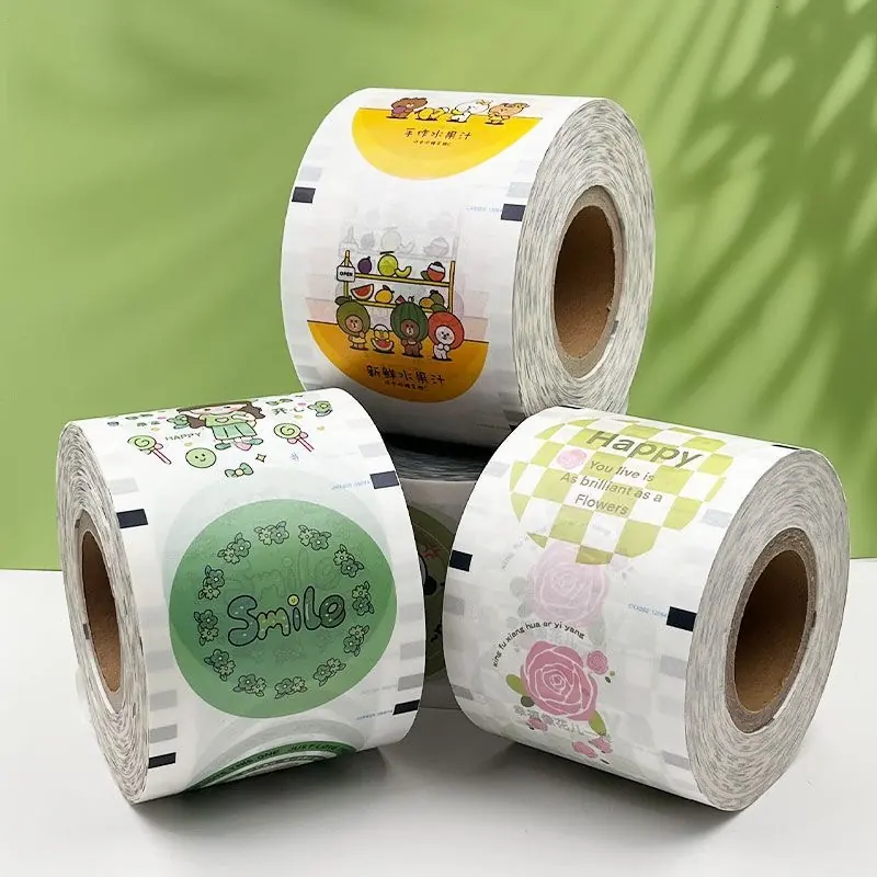 Juice and Dessert Cup Sealing Film | Printed Roll Stock Juice and Dessert Cup Sealing Film | Printed Roll Stock