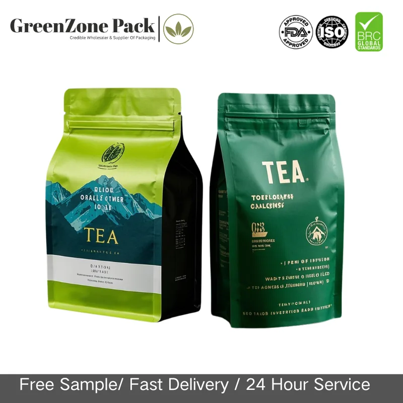 Custom Tea Packaging Bags with Zipper Custom Tea Packaging Bags with Zipper