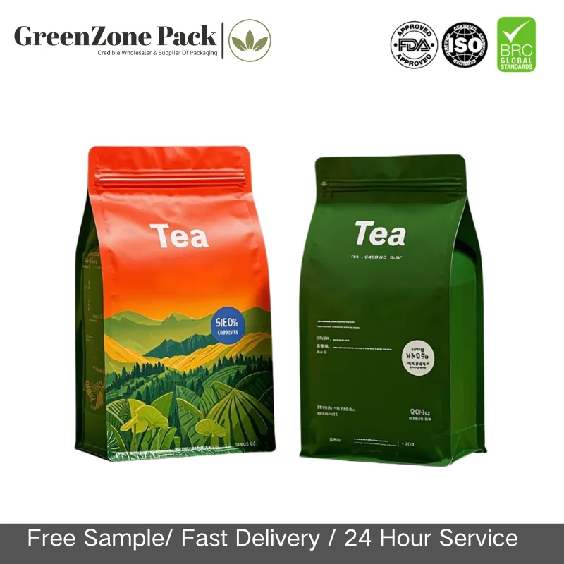 Custom Tea Packaging Bags with Zipper Custom Tea Packaging Bags with Zipper